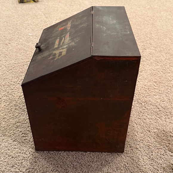 ANTIQUE GENERAL STORE METAL COUNTER TEA BIN "S. HAMILL CO." KEOKUK, IOWA - Picture 3 of 7